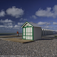 Buy canvas prints of Beach huts at Cayeux sur mer France by Richard Ashbee