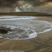 Buy canvas prints of Stormy day at St Ninian's Isle Shetland by Richard Ashbee