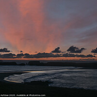 Buy canvas prints of Sunset at St Ninian's isle Shetland by Richard Ashbee