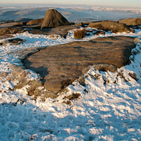 Buy canvas prints of Higger Tor winter snow, Derbyshire by Richard Ashbee