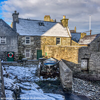 Buy canvas prints of House used by Jimmy Perez when filming the Shetlan by Richard Ashbee