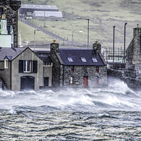 Buy canvas prints of Stormy seas at Scalloway, Shetland by Richard Ashbee