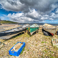 Buy canvas prints of Old boats know as yoals at Sandsayre, Shetland by Richard Ashbee