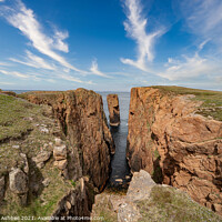 Buy canvas prints of Dramatic Hams of Muckle Roe Shetland by Richard Ashbee