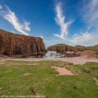 Buy canvas prints of North side of the Hams of Muckle Roe Shetland by Richard Ashbee