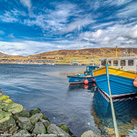 Buy canvas prints of Fishing boats at East Voe Shetland  by Richard Ashbee