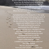 Buy canvas prints of Footprints poem on Lewis beach by Alasdair Mackenzie