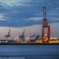 Buy canvas prints of Seaforth Docks container terminal by Peter Lovatt  LRPS