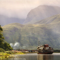 Buy canvas prints of Abandoned Trawler at Corpach by Peter Lovatt  LRPS