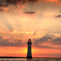 Buy canvas prints of Fort Perch Rock Lighthouse Sunset by Peter Lovatt  LRPS