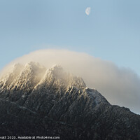 Buy canvas prints of Tryfan Cap Cloud and Moon by Peter Lovatt  LRPS