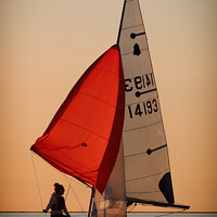 Buy canvas prints of Red Sail 14193 by Peter Lovatt  LRPS
