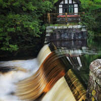 Buy canvas prints of Weir at Lake Vyrnwy by Peter Lovatt  LRPS