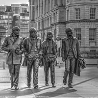 Buy canvas prints of Bronze statues of The Beatles in Liverpool by Peter Lovatt  LRPS