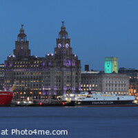 Buy canvas prints of Liverpool Waterfront at Night by Peter Lovatt  LRPS