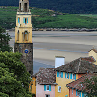 Buy canvas prints of The Campanile, Portmeirion by Peter Lovatt  LRPS