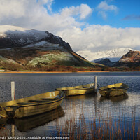 Buy canvas prints of Fishing boats tied up on Llyn Nantlle by Peter Lovatt  LRPS