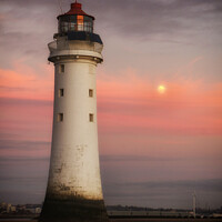 Buy canvas prints of Fort Perch Rock Lighthouse by Peter Lovatt  LRPS