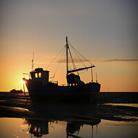 Buy canvas prints of Sunset at Meols, Wirral by Peter Lovatt  LRPS