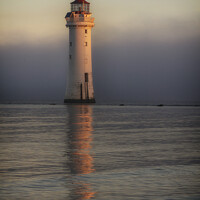 Buy canvas prints of Fort Perch Rock Lighthouse Sunrise by Peter Lovatt  LRPS