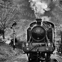 Buy canvas prints of GWR Large Prairie no.5199 by Peter Lovatt  LRPS