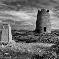 Buy canvas prints of Trig point and old Mill, Parys Mountain, Anglesey by Peter Lovatt  LRPS