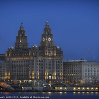 Buy canvas prints of Royal Liver Building, early evening by Peter Lovatt  LRPS
