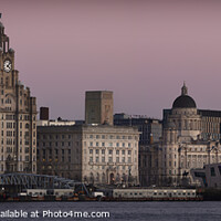 Buy canvas prints of Evening image of Liverpool Waterfront by Peter Lovatt  LRPS