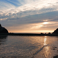 Buy canvas prints of Hope Cove Sunset by Richard Fearon