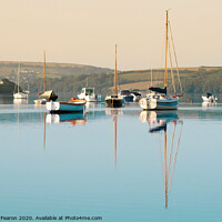 Buy canvas prints of Salcombe Estuary Sunrise reflections by Richard Fearon