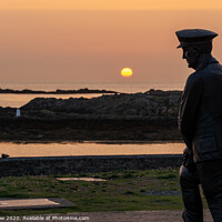 Buy canvas prints of Sunset Statue of Admiral Sir Max Horton Rhosneigr by Tim Snow
