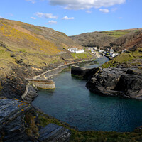 Buy canvas prints of Boscastle as seen from Penally Point. by Peter Barber