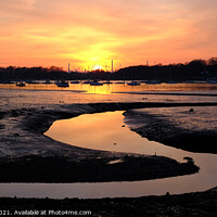 Buy canvas prints of Warsash at sunset by Peter Barber