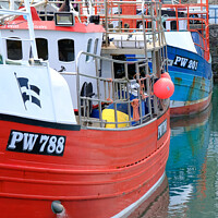 Buy canvas prints of Padstow Fishing boats by Peter Barber