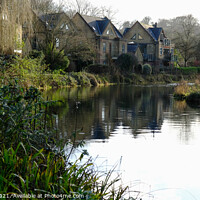 Buy canvas prints of River Itchen Winchester by Peter Barber
