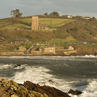 Buy canvas prints of Wembury Bay Church by Peter Barber