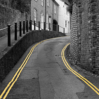 Buy canvas prints of Yellow lines on Arundel Street by Peter Barber