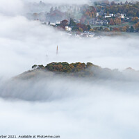 Buy canvas prints of Keswick Church and Castlehead Wood during a cloud inversion in t by Peter Barber