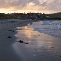Buy canvas prints of Low Newton-by-the-sea at sunset by Peter Barber