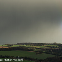 Buy canvas prints of Rainbow over Warnford by Peter Barber