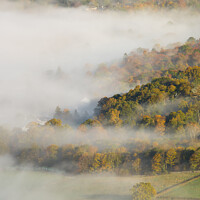 Buy canvas prints of Clearing mist near Keswick by Peter Barber