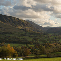 Buy canvas prints of Threlkeld Autumn Panorama by Peter Barber