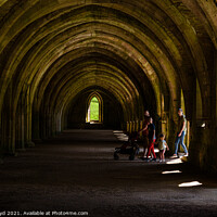 Buy canvas prints of Arches at Fountains Abbey by Dick Lloyd