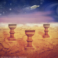 Buy canvas prints of Landing on Mars sureal artwork by Ingo Menhard