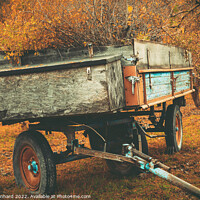 Buy canvas prints of Full harvest trailer standing on the field in autumn by Ingo Menhard