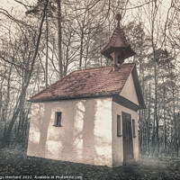 Buy canvas prints of Romantic chapel in the woods by Ingo Menhard