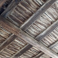 Buy canvas prints of Old wooden barn ceiling by Ingo Menhard