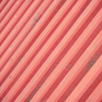 Buy canvas prints of Seamless texture of coral stripes on the red roof by Ingo Menhard