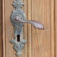 Buy canvas prints of A closeup of a door handle by Ingo Menhard