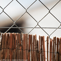 Buy canvas prints of Metallic fence outside - good for wallpapers by Ingo Menhard